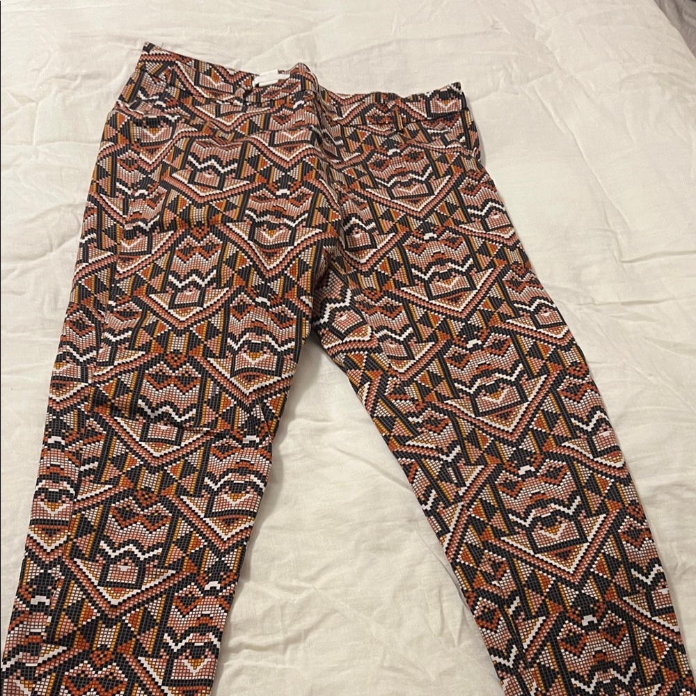 H&M Vibrant Geometric Print Trousers